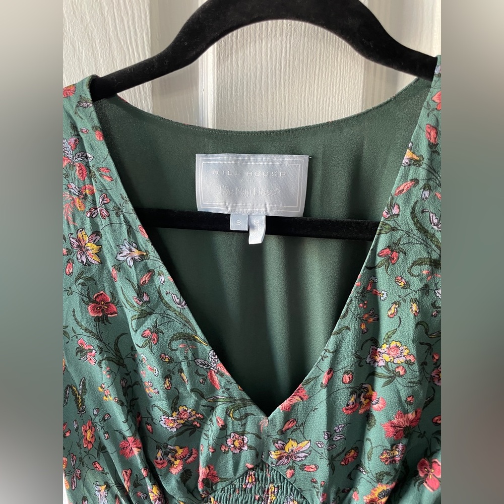Hill house Georgia dress in bottle green fleur chintz small - Picture 6 of 7